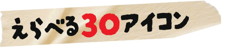 選べる30種類のアイコン
